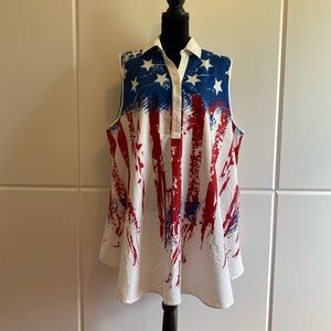 CLEARANCE SALE! 
Red, White, Blue Swing shirt